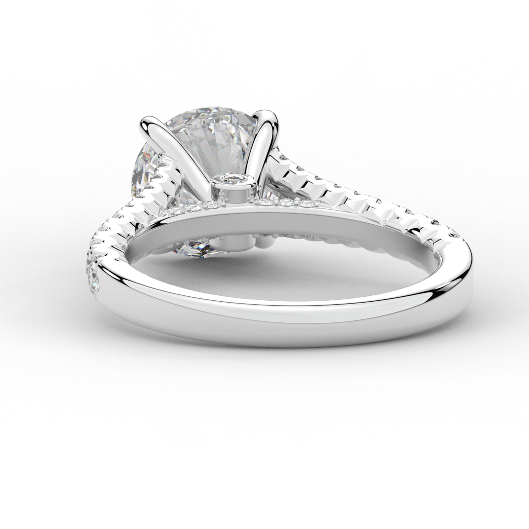 2.45CT.TW ROUND LAB DIAMOND ENGAGEMENT RING - Nazarelle