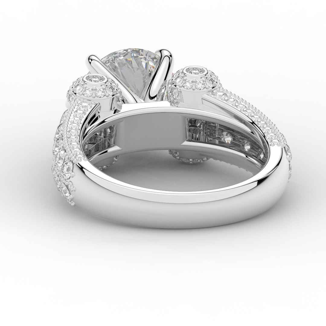 4.75CT.TW ROUND LAB DIAMOND ENGAGEMENT RING - Nazarelle