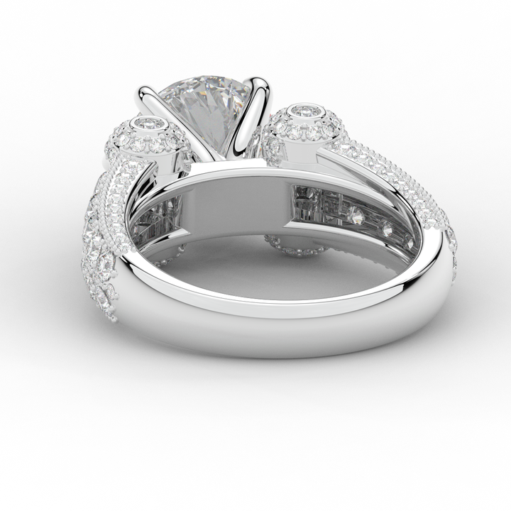 4.75CT.TW ROUND LAB DIAMOND ENGAGEMENT RING - Nazarelle