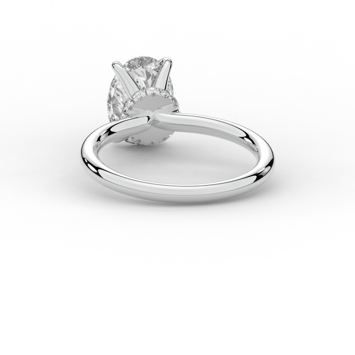 2.05CT.TW OVAL LAB DIAMOND SOLITAIRE ENGAGEMENT RING - Nazarelle