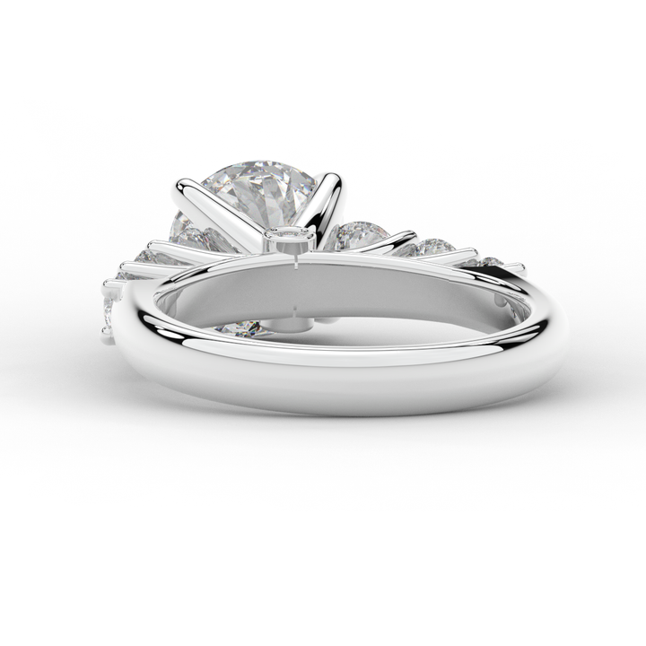 3.00CT.TW ROUND LAB DIAMOND  ENGAGEMENT RING - Nazarelle