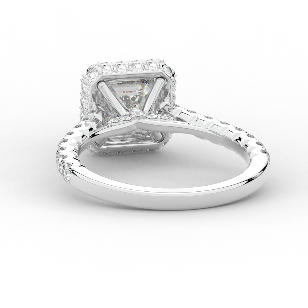 2.75CT.TW ASSCHER LAB DIAMOND HALO ENGAGEMENT RING - Nazarelle