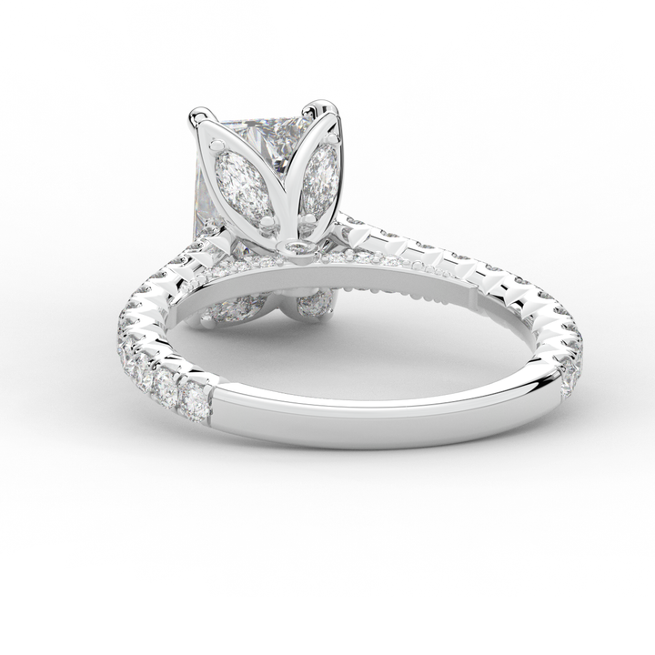 2.70CT.TW RADIANT LAB DIAMOND SOLITAIRE ENGAGEMENT RING - Nazarelle