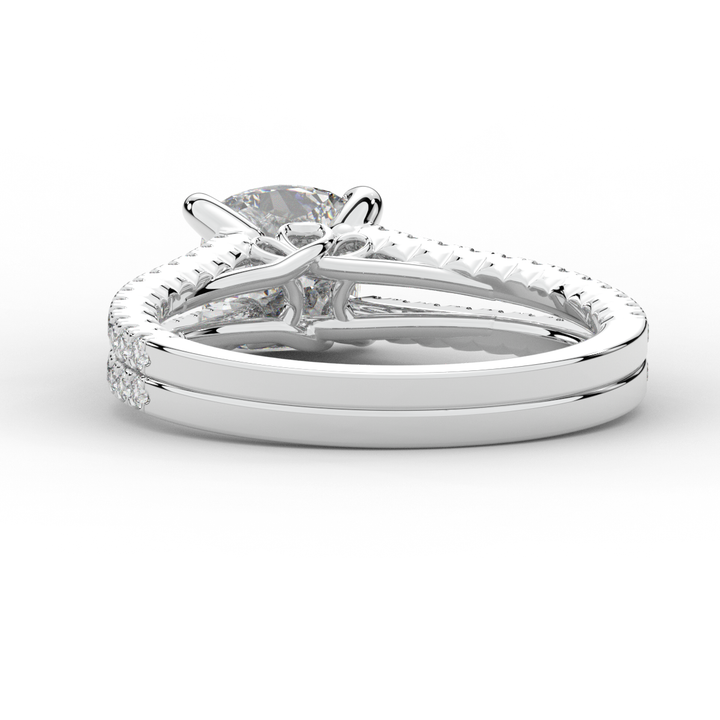 1.90CT.TW CUSHION LAB DIAMOND SOLITAIRE ENGAGEMENT RING - Nazarelle