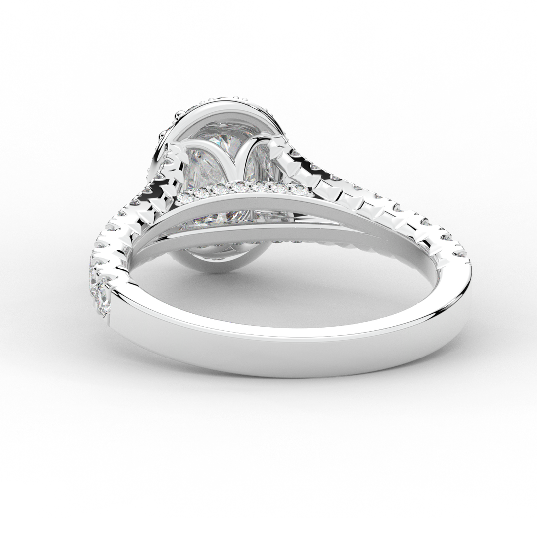 1.60CT.TW OVAL LAB DIAMOND ENGAGEMENT RING - Nazarelle