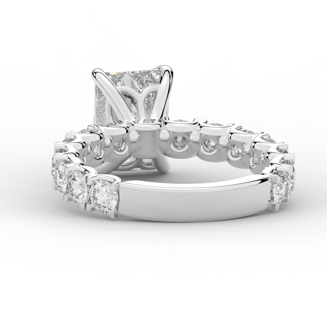 4.35CT.TW RADIANT LAB DIAMOND ENGAGEMENT RING - Nazarelle