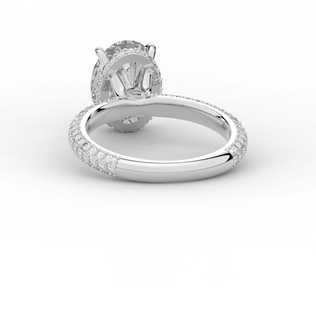 3.60CT.TW OVAL LAB DIAMOND SOLITAIRE ENGAGEMENT RING - Nazarelle