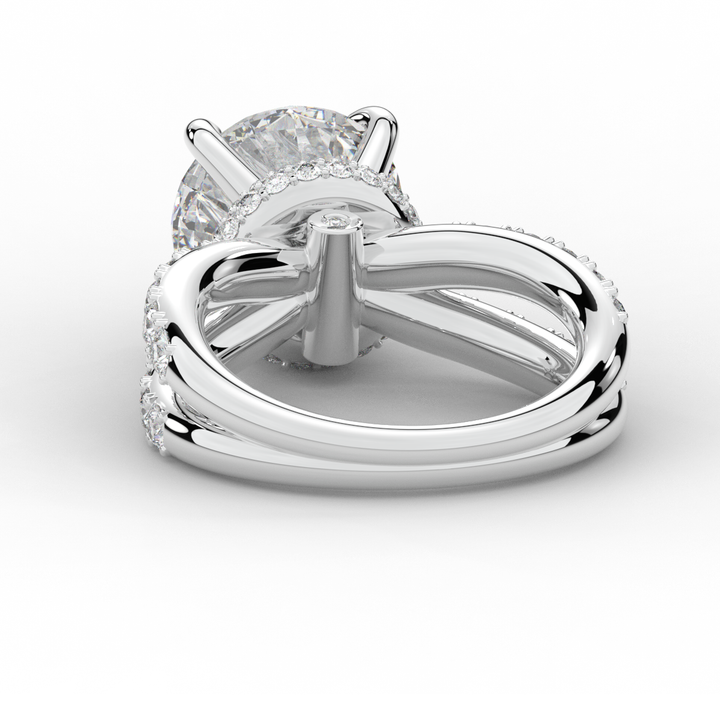 6.25CT.TW ROUND LAB DIAMOND ENGAGEMENT RING - Nazarelle