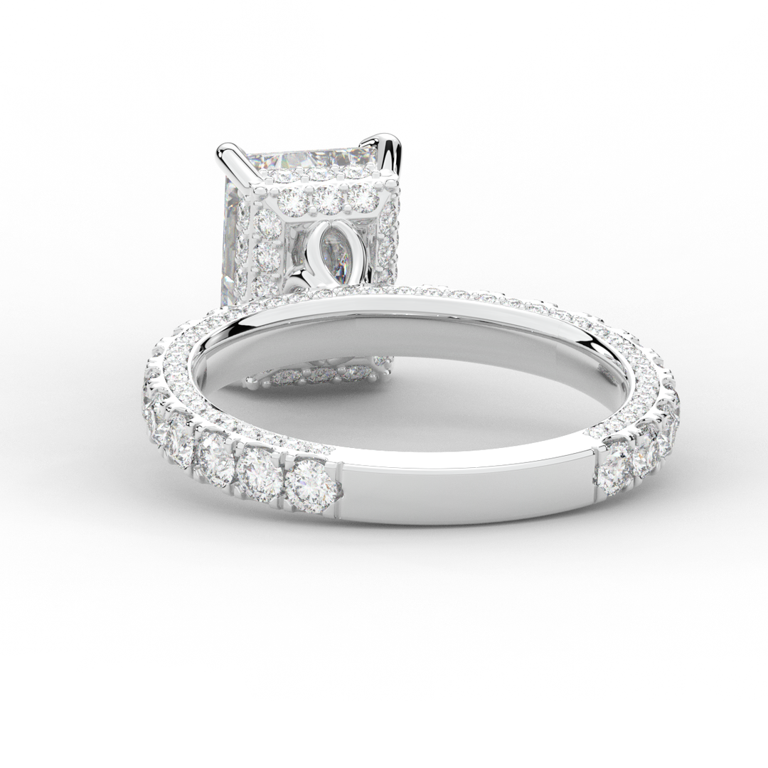 3.00CT.TW RADIANT LAB DIAMOND ENGAGEMENT RING - Nazarelle
