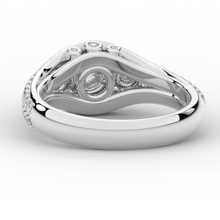 1.90CT.TW ROUND LAB DIAMOND THREE STONE ENGAGEMENT RING - Nazarelle