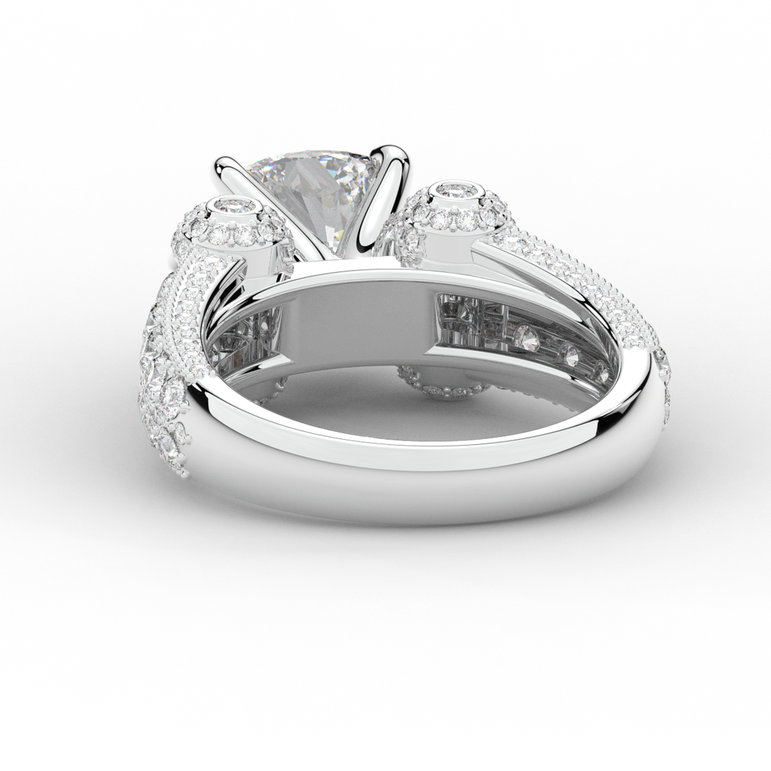 4.75CT.TW CUSHION LAB DIAMOND ENGAGEMENT RING - Nazarelle