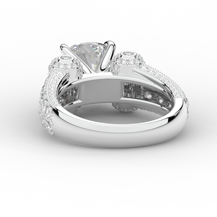 4.75CT.TW CUSHION LAB DIAMOND ENGAGEMENT RING - Nazarelle