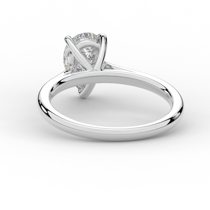 1.00CT PEAR LAB DIAMOND SOLITAIRE ENGAGEMENT RING - Nazarelle