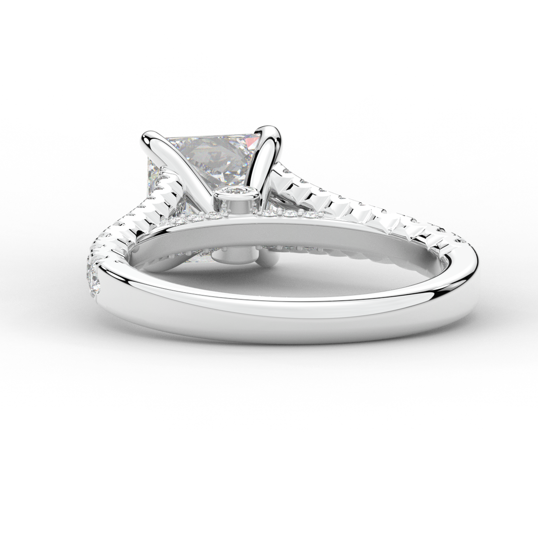 2.45CT.TW PRINCESS LAB DIAMOND ENGAGEMENT RING - Nazarelle