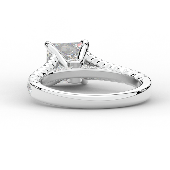 2.45CT.TW PRINCESS LAB DIAMOND ENGAGEMENT RING - Nazarelle