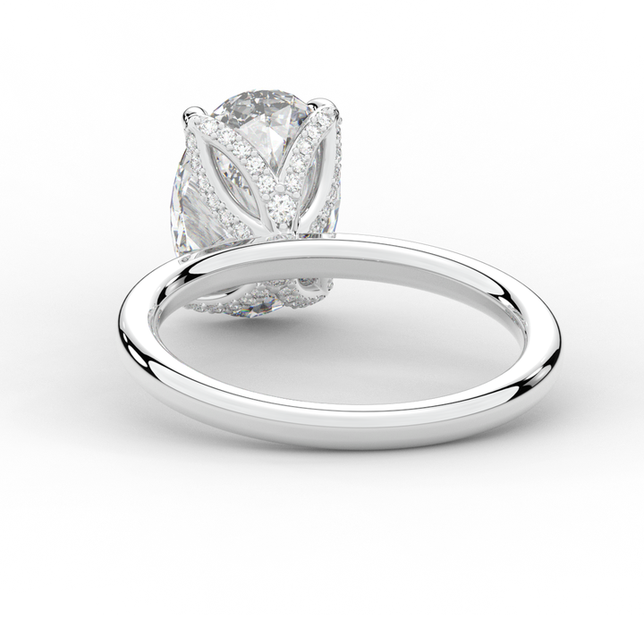 3.10CT.TW OVAL LAB DIAMOND ENGAGEMENT RING - Nazarelle