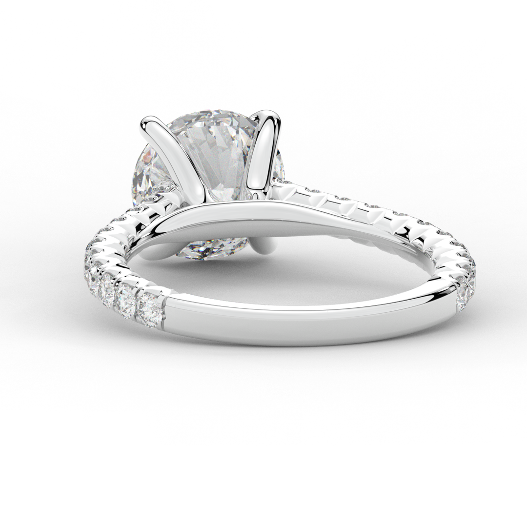 2.40CT.TW ROUND LAB DIAMOND ENGAGEMENT RING - Nazarelle
