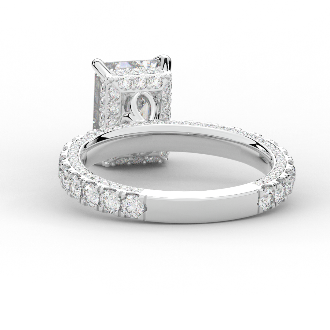3.00CT.TW EMERALD CUT LAB DIAMOND ENGAGEMENT RING - Nazarelle