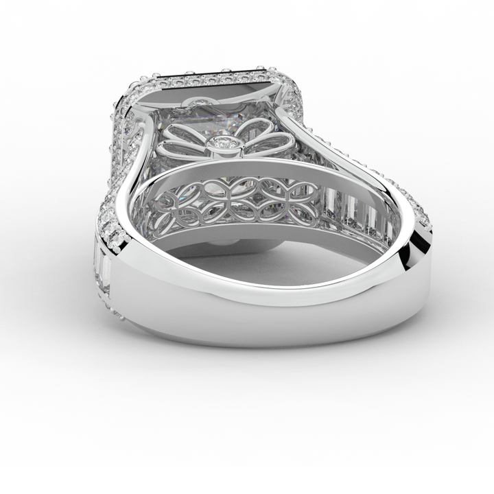6.10CT.TW ASCHER LAB DIAMOND HALO ENGAGEMENT RING - Nazarelle
