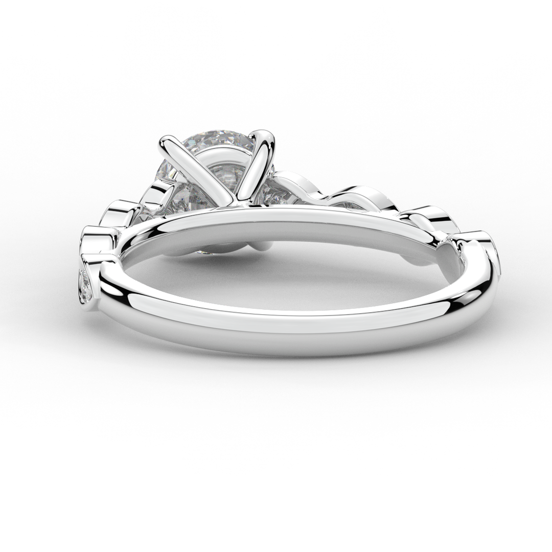 1.15CT.TW ROUND LAB DIAMOND SOLITAIRE ENGAGEMENT RING - Nazarelle