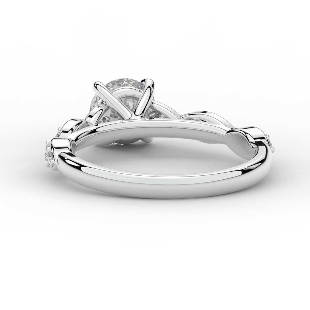 1.20CT.TW ROUND LAB DIAMOND SOLITAIRE ENGAGEMENT RING - Nazarelle