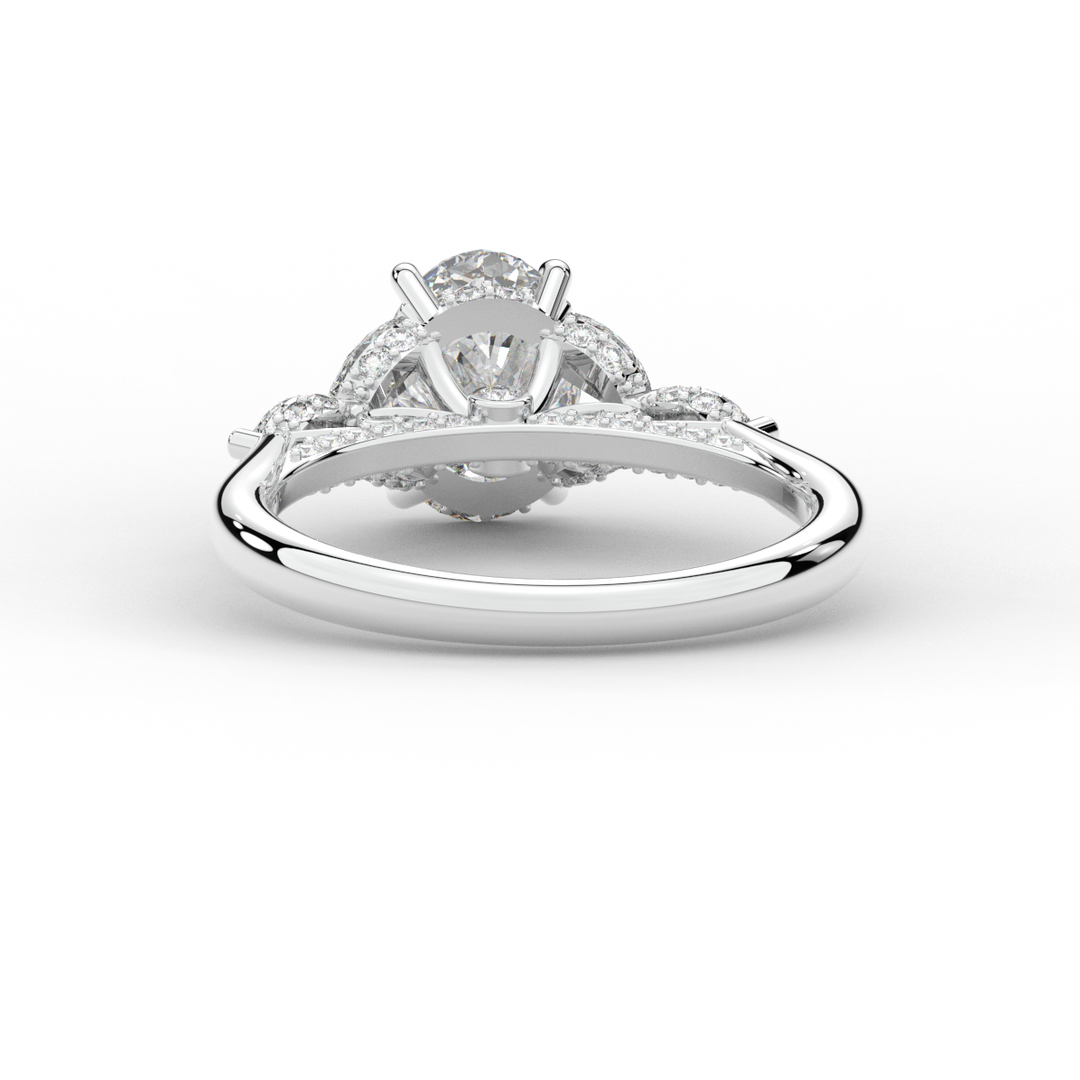 2.00CT.TW OVAL LAB DIAMOND ENGAGEMENT RING - Nazarelle