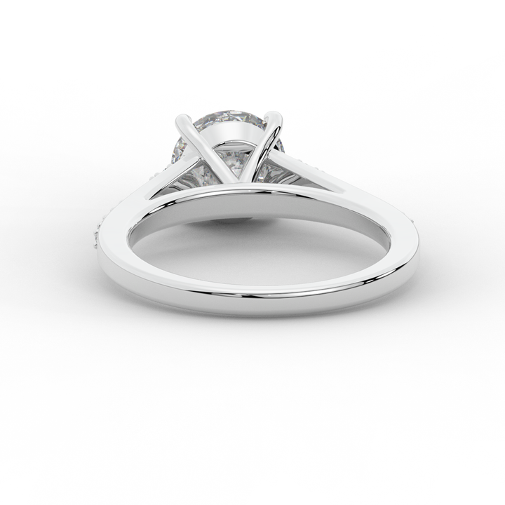 1.65CT.TW ROUND LAB DIAMOND SOLITAIRE ENGAGEMENT RING - Nazarelle