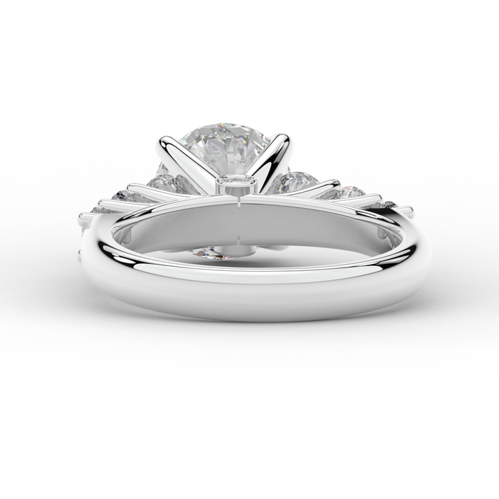 3.00CT.TW ROUND LAB DIAMOND  ENGAGEMENT RING - Nazarelle