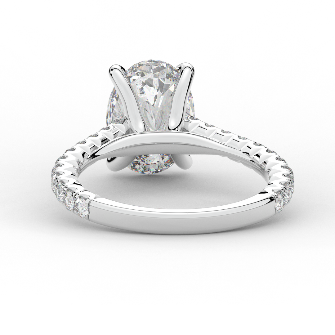 2.40CT.TW OVAL LAB DIAMOND ENGAGEMENT RING - Nazarelle