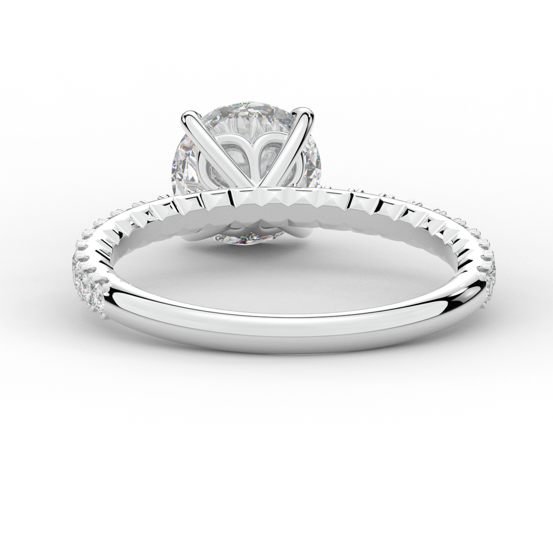1.75CT.TW ROUND LAB DIAMOND SOLITAIRE ENGAGEMENT RING - Nazarelle