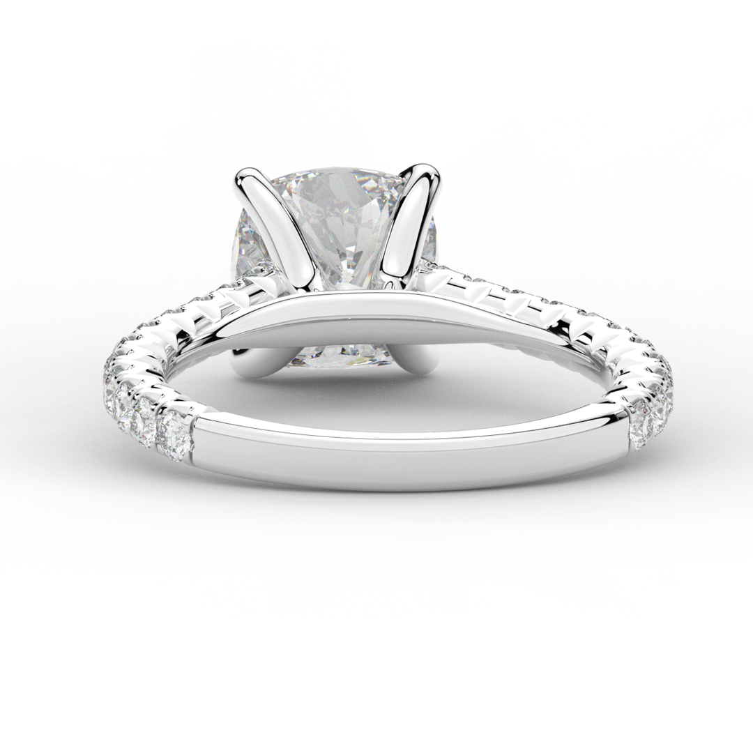 2.40CT.TW CUSHION LAB DIAMOND ENGAGEMENT RING - Nazarelle