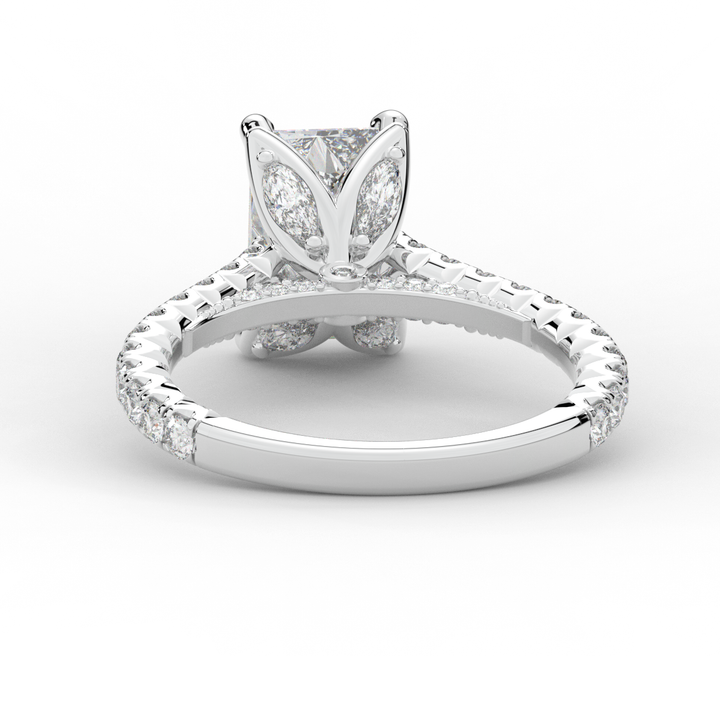 2.70CT.TW RADIANT LAB DIAMOND SOLITAIRE ENGAGEMENT RING - Nazarelle