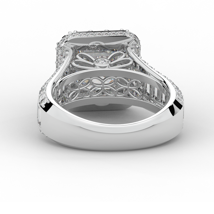 6.10CT.TW ASCHER LAB DIAMOND HALO ENGAGEMENT RING - Nazarelle