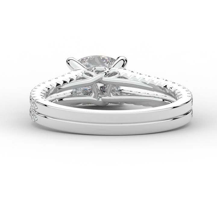 1.90CT.TW CUSHION LAB DIAMOND SOLITAIRE ENGAGEMENT RING - Nazarelle