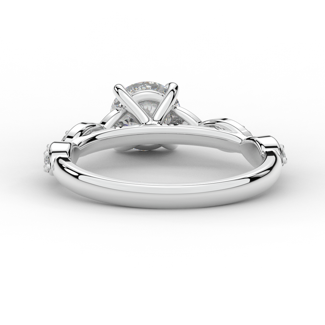 1.20CT.TW ROUND LAB DIAMOND SOLITAIRE ENGAGEMENT RING - Nazarelle