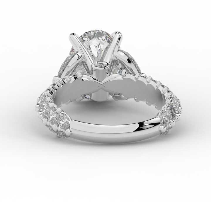 5.25CT.TW OVAL LAB DIAMOND HALO ENGAGEMENT RING - Nazarelle