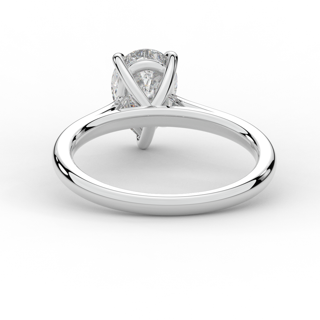1.00CT PEAR LAB DIAMOND SOLITAIRE ENGAGEMENT RING - Nazarelle