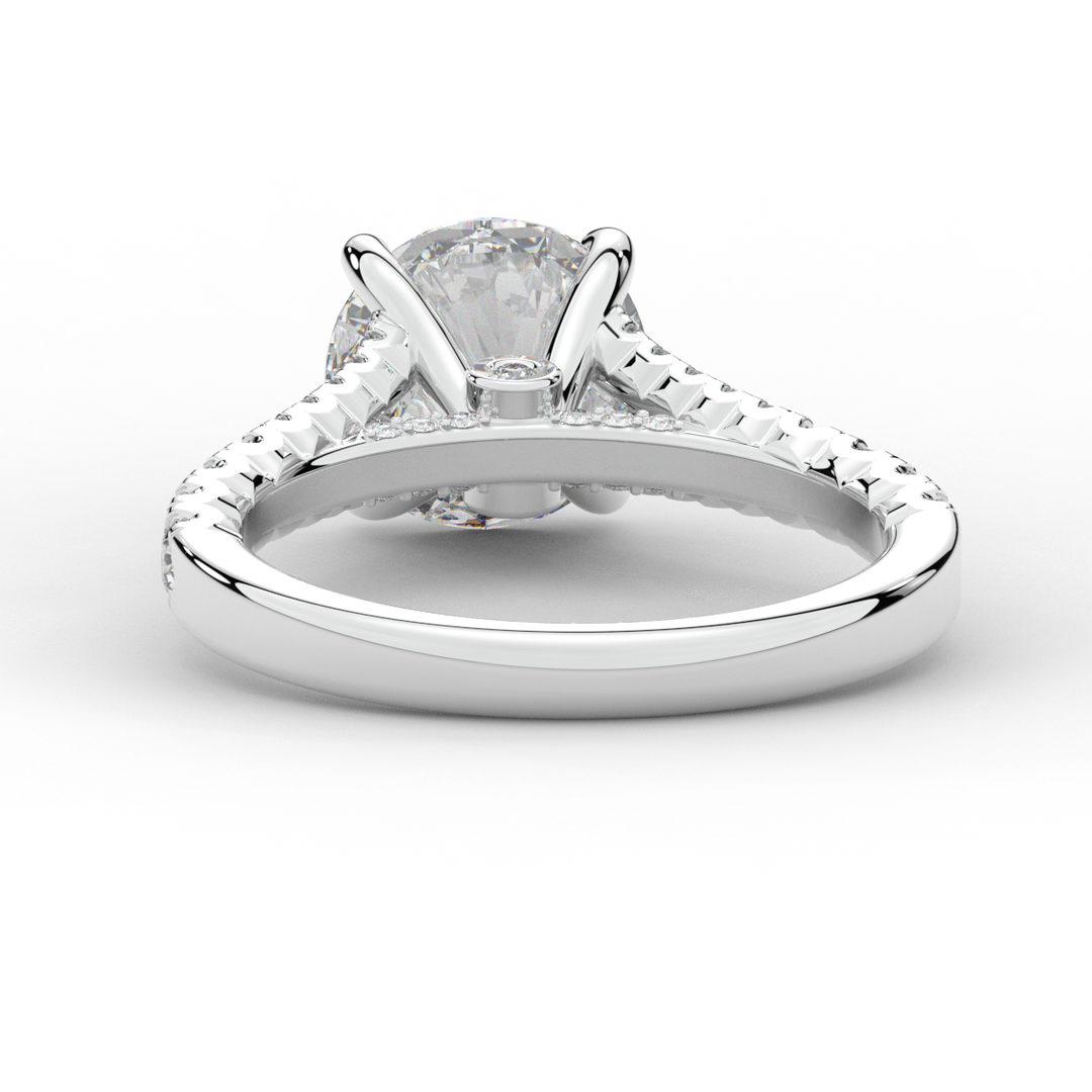 2.45CT.TW ROUND LAB DIAMOND ENGAGEMENT RING - Nazarelle