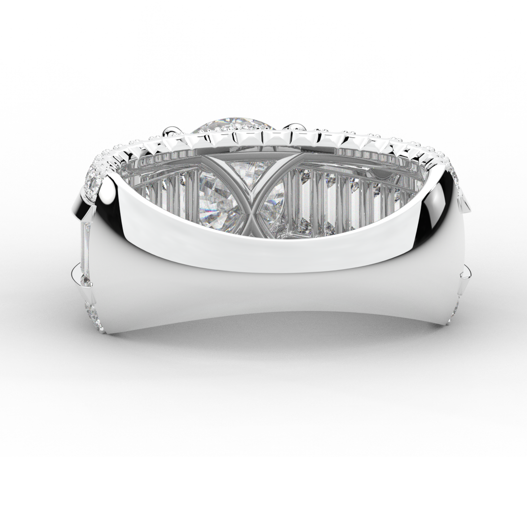 3.15CT.TW ROUND LAB DIAMOND ENGAGEMENT RING - Nazarelle
