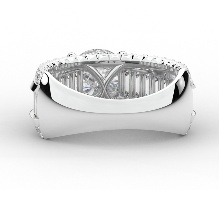 3.15CT.TW ROUND LAB DIAMOND ENGAGEMENT RING - Nazarelle