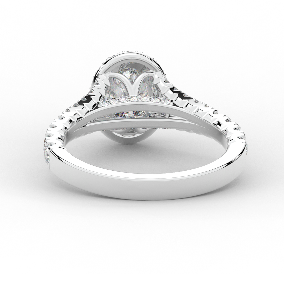 1.60CT.TW OVAL LAB DIAMOND ENGAGEMENT RING - Nazarelle