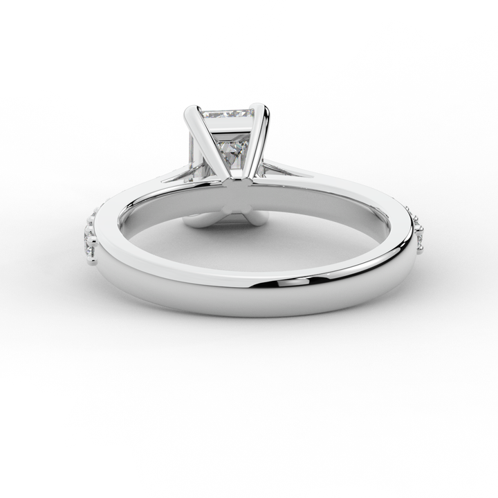 1.25CT.TW EMERALD CUT LAB DIAMOND SOLITAIRE ENGAGEMENT RING - Nazarelle