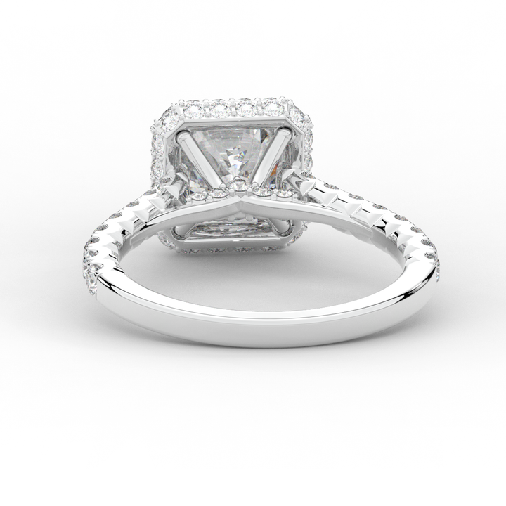 2.75CT.TW CUSHION LAB DIAMOND HALO ENGAGEMENT RING - Nazarelle