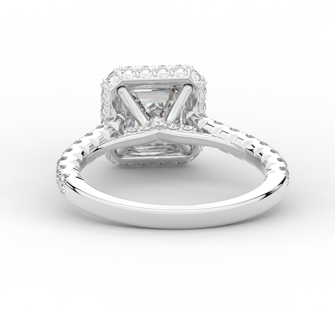 2.75CT.TW ASSCHER LAB DIAMOND HALO ENGAGEMENT RING - Nazarelle