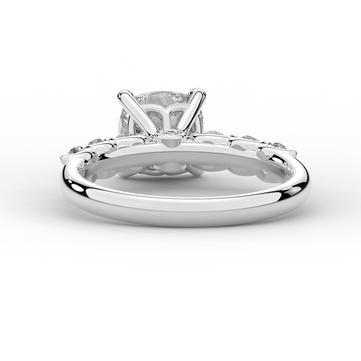 2.60CT.TW CUSHION LAB DIAMOND SOLITAIRE ENGAGEMENT RING - Nazarelle