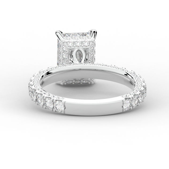 3.00CT.TW RADIANT LAB DIAMOND ENGAGEMENT RING - Nazarelle