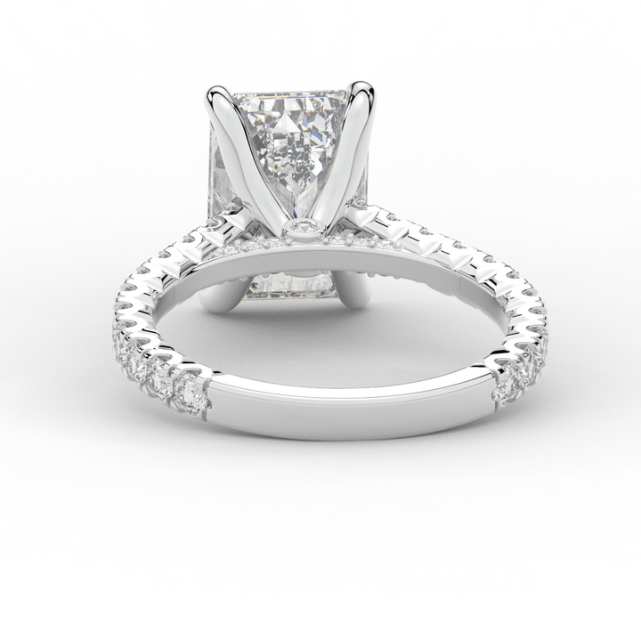 4.25CT.TW EMERALD CUT LAB DIAMOND SOLITAIRE ENGAGEMENT RING - Nazarelle