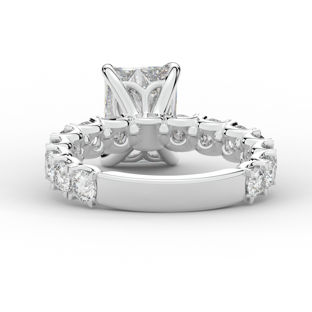 4.35CT.TW RADIANT LAB DIAMOND ENGAGEMENT RING - Nazarelle