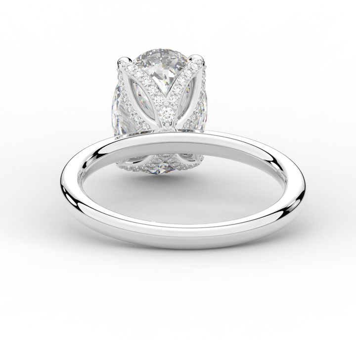 3.10CT.TW OVAL LAB DIAMOND ENGAGEMENT RING - Nazarelle