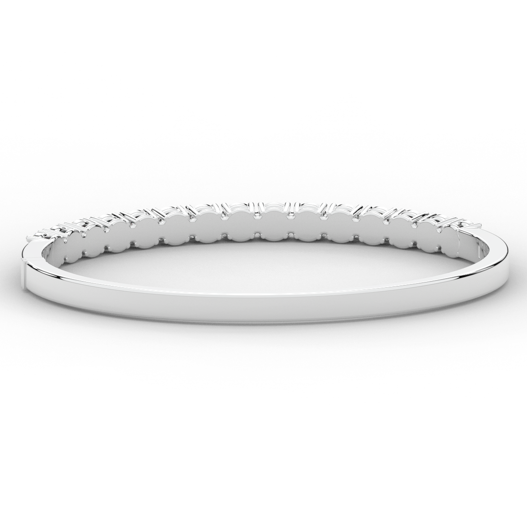 4.70CT.TW ROUND LAB DIAMOND BANGLE - Nazarelle